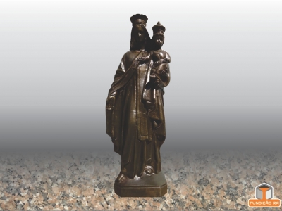 Nossa Senhora Do Carmo Em Bronze Patinado