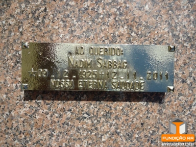 Placa Modelo Botão Polida em Bronze 