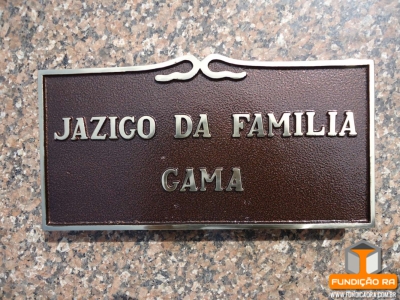 Placa Modelo Bigode em Bronze  para Jazigo