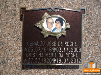 Placa Modelo Casa em Bronze para Foto Casal Florida