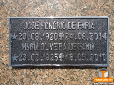 Placa Modelo Reto em Aluminio