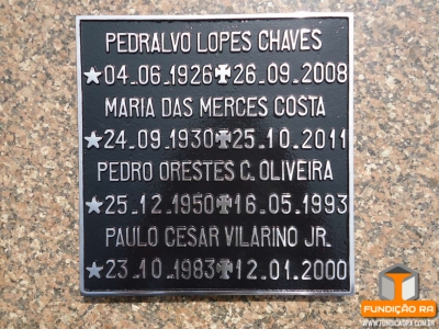 Placa Modelo Reto em Aluminio 