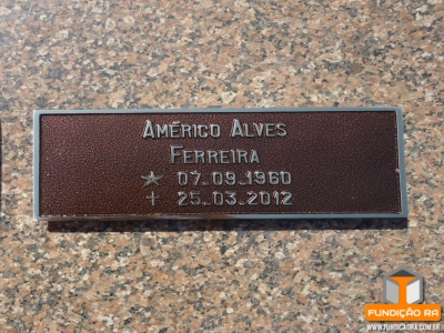 Placa Modelo Reto em Bronze