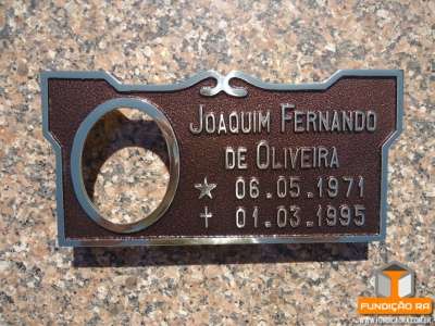 Placa Padrão com Foto Embutida 