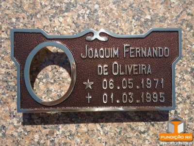 Placa Padrão com Foto Embutida 