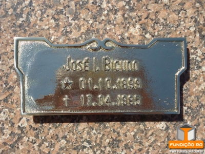 Placa Padrão Polida em Bronze 