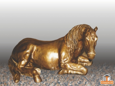 Cavalo Em Bronze Patinado