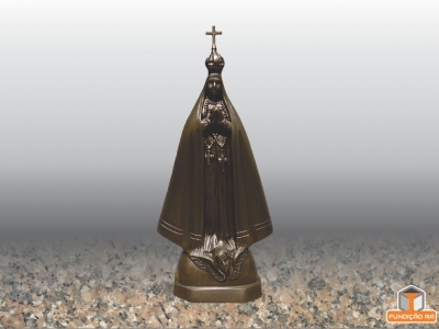Nossa Senhora Da Aparecida Em Bronze Patinado 