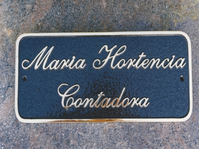 Placa Identificação Profissional em Bronze  20x40cm