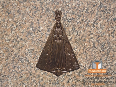 Medalha Milagrosa de Aparecida em Bronze Patinado